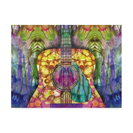 Dean Russo 'Guitar 2 Abstract' Canvas Art,14x19